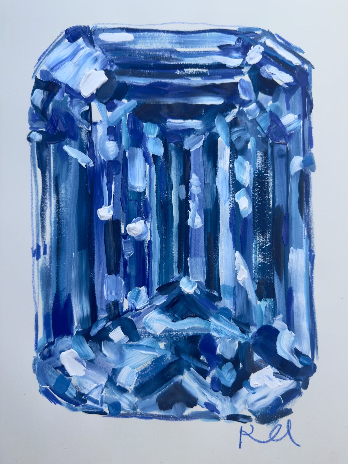 Blue Diamond Print